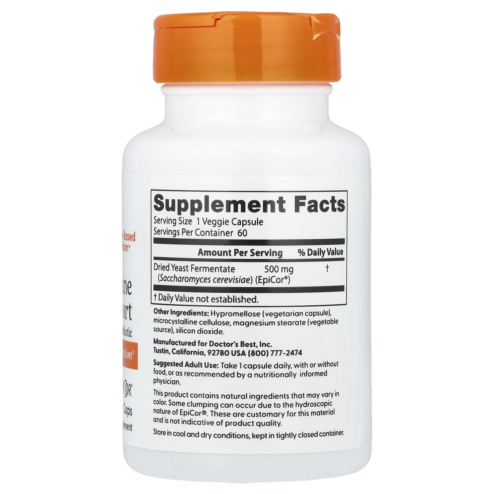 Поддержка иммунитета Doctor's Best Immune Postbiotic, 500 мг, 60 растительных капсул — фото 2