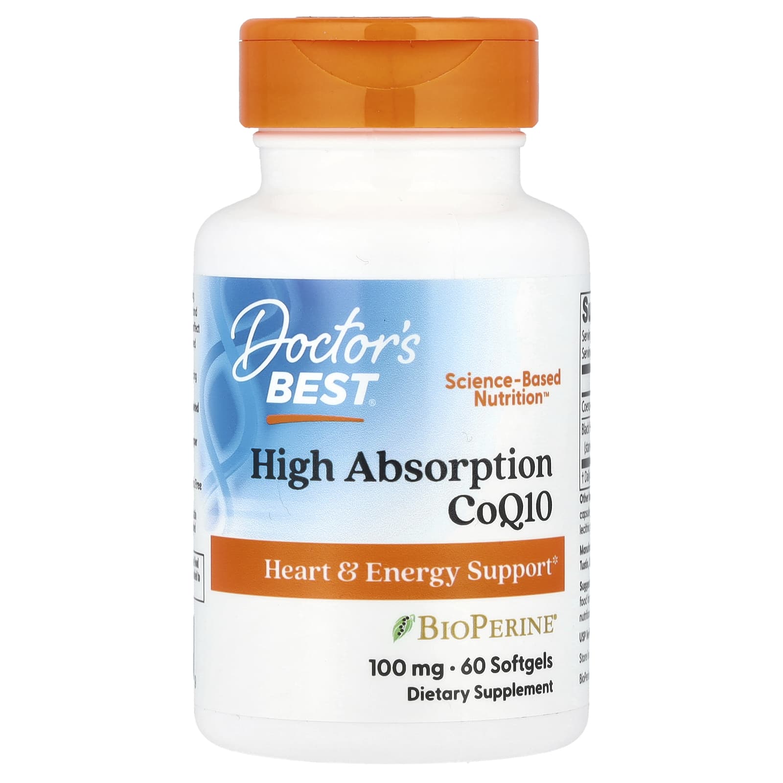 Коэнзим Q10 Doctor's Best High Absorption, 60 мягких капсул