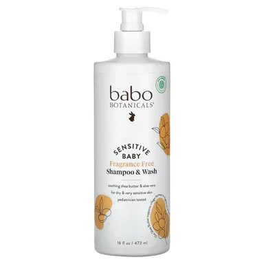 Фото товара: Детский шампунь Babo Botanicals Sensitive & Wash, 473 мл