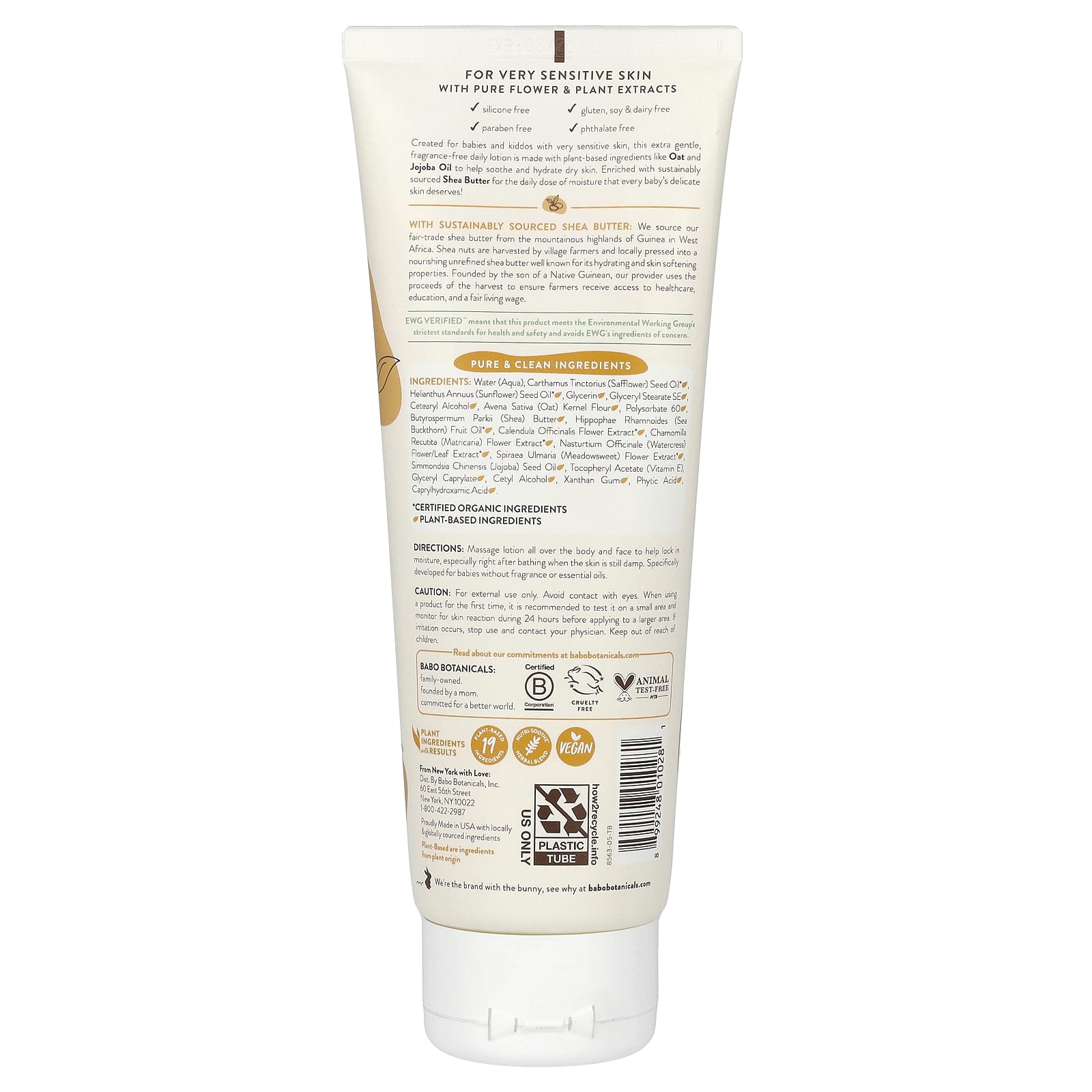 Детский лосьон Babo Botanicals Sensitive Baby Hydrating, 237 мл — фото 2