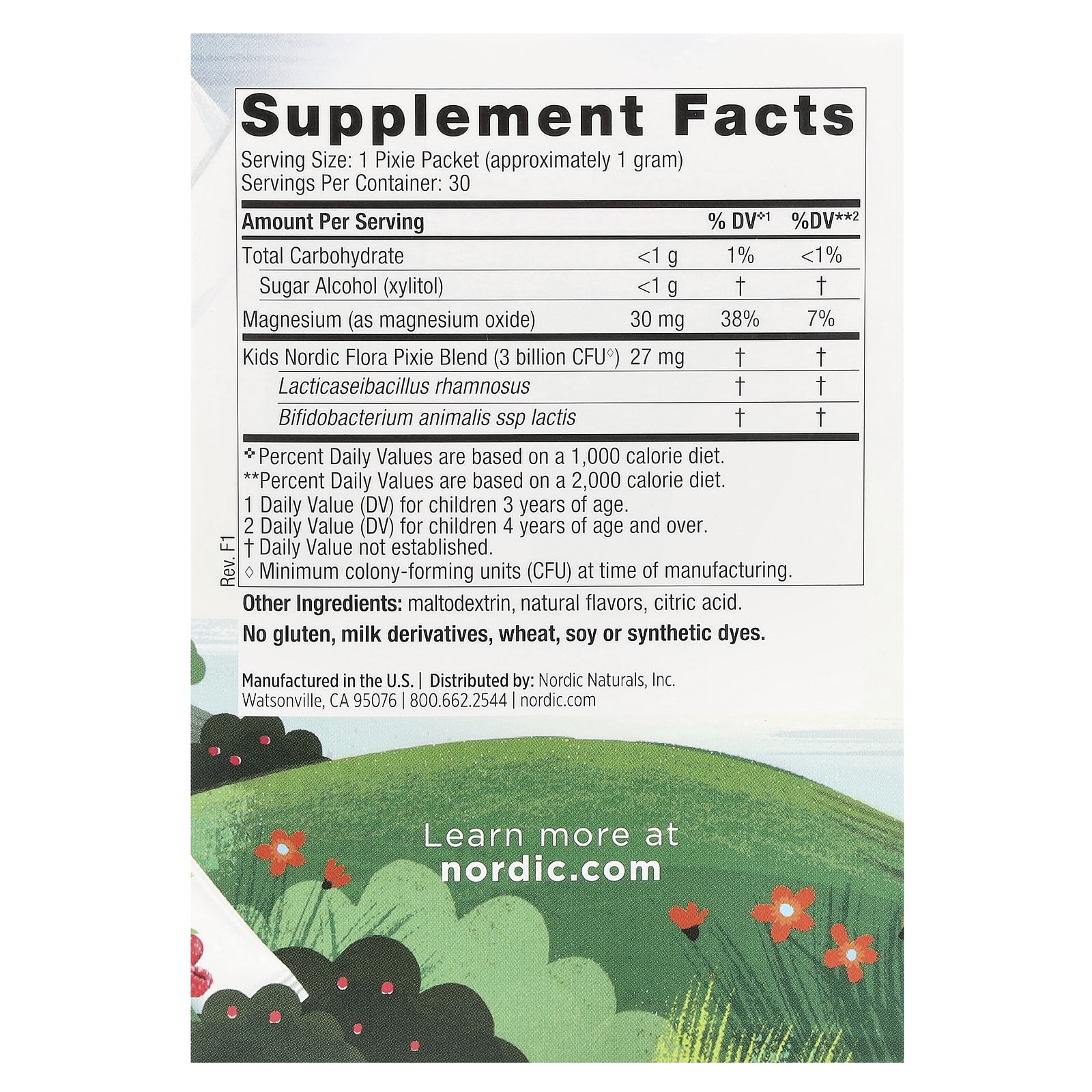 Детский пробиотик Nordic Naturals Pixies Mixed Berry, оттенок 30 Packets, для детей от 3 лет, 1 г, саше — фото 3