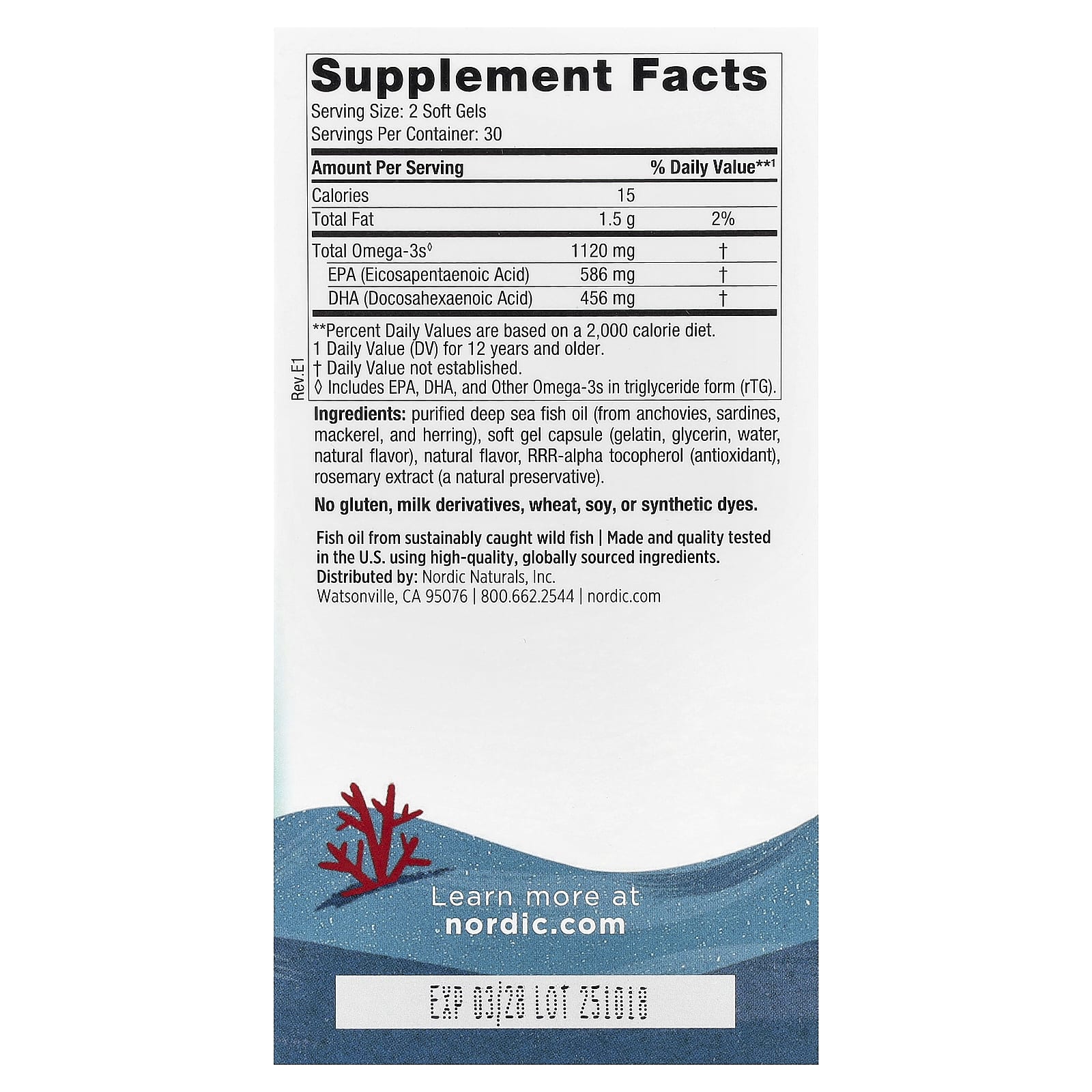 Рыбий жир Nordic Naturals Teen Ultimate Omega® Strawberry, для детей от 12 лет, 60 мягких капсул — фото 3