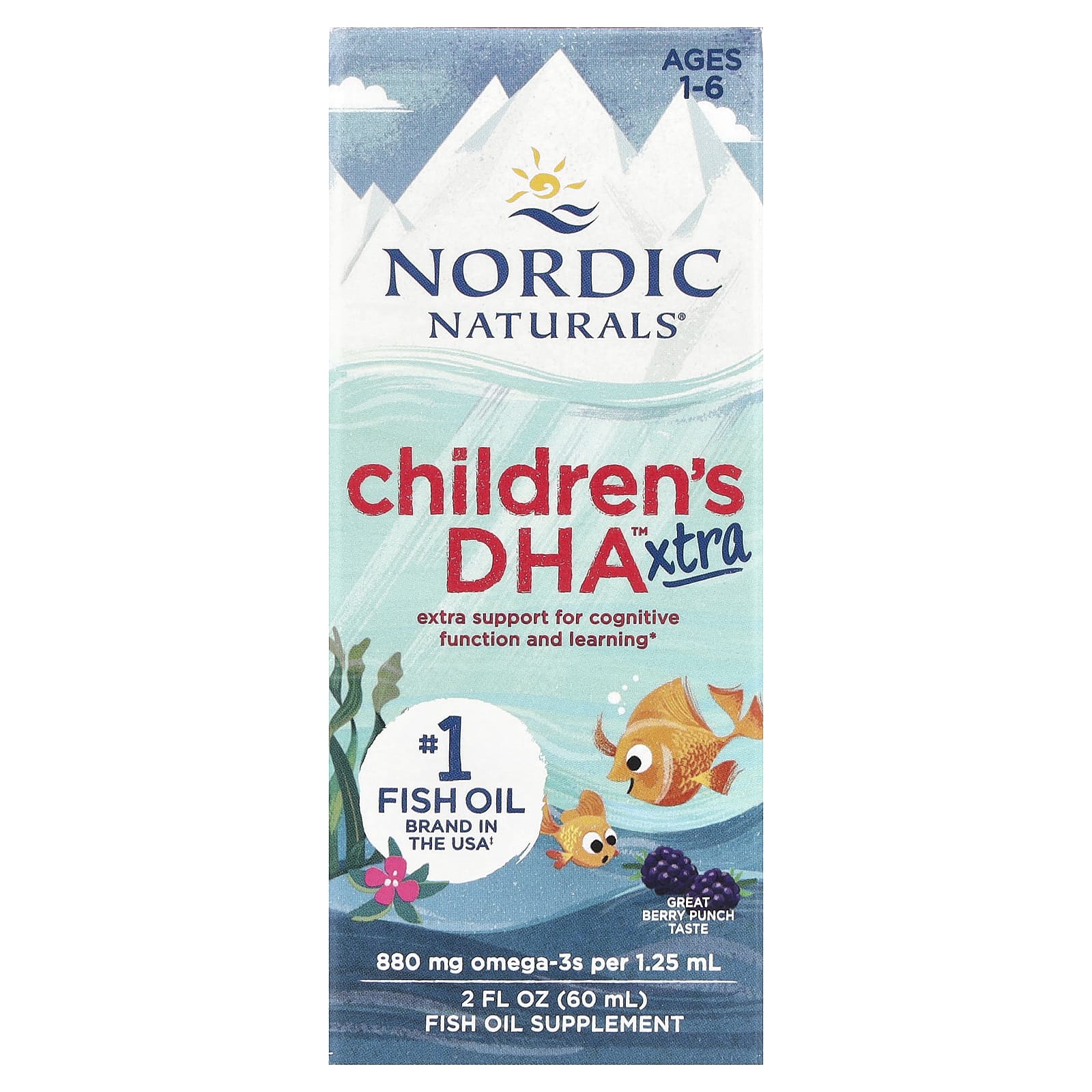 Детский Nordic Naturals DHA™ Xtra -6 Great Berry Punch, для детей от 1 лет, 60 мл — фото 2