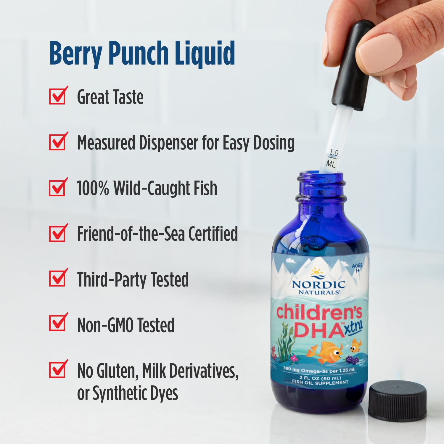 Детский Nordic Naturals DHA™ Xtra -6 Great Berry Punch, для детей от 1 лет, 60 мл — фото 6