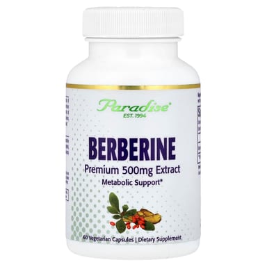 Берберин Paradise Herbs, 500 мг, 60 растительных капсул