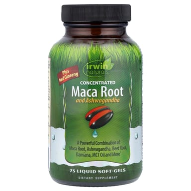 Ашваганда Irwin Naturals Concentrated Maca Root and, 75 мягких капсул