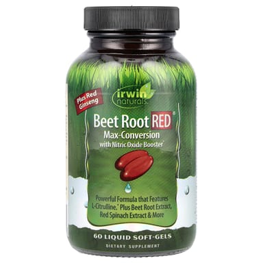 Корень свёклы Irwin Naturals RED® Max-Conversion with Nitric Oxide Booster, 60 мягких капсул