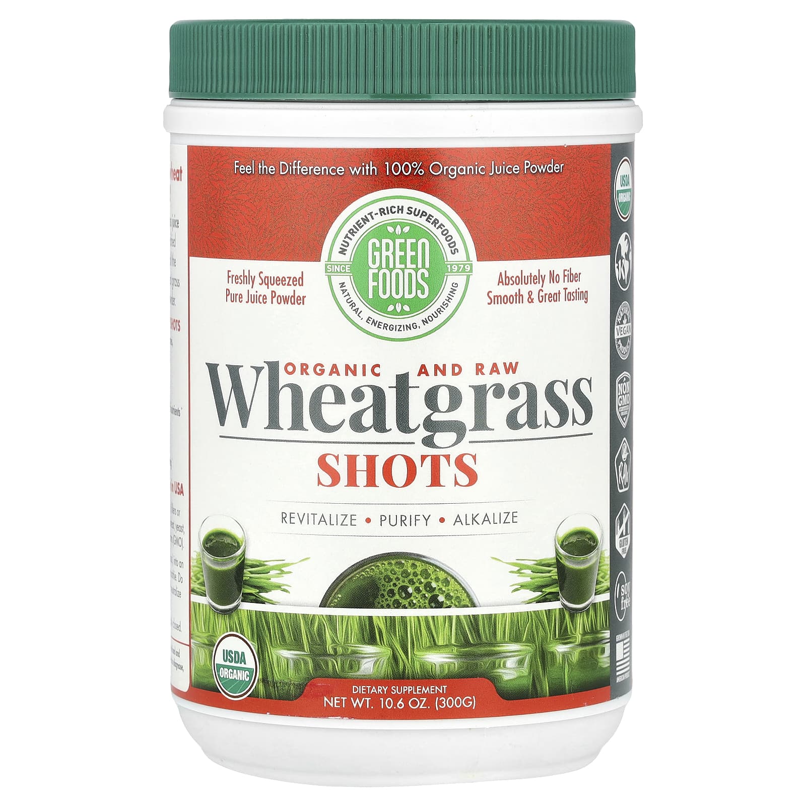 Ростки пшеницы Green Foods Organic and Raw Shots, 300 г
