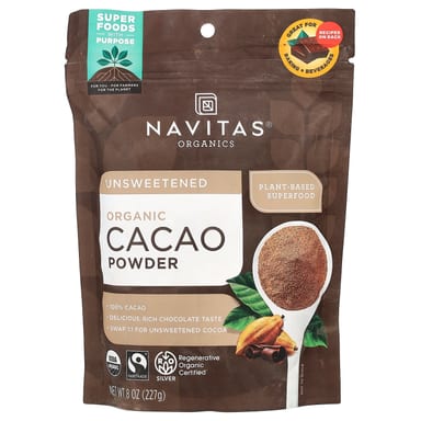 Какао-порошок Navitas Organics Organic Unsweetened, 227 г