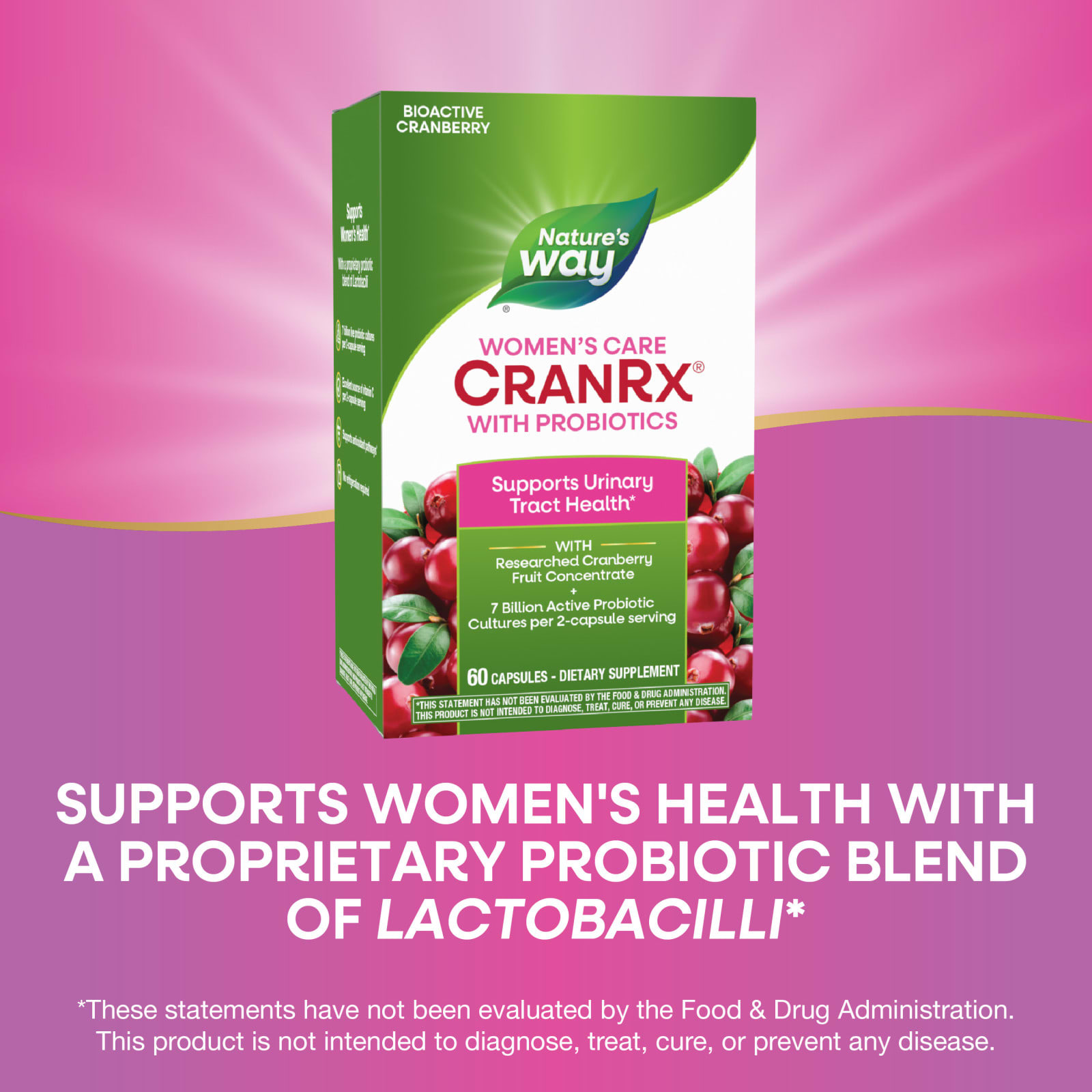 Пробиотик Nature's Way CranRx® Women's Care, 60 капсул — фото 7