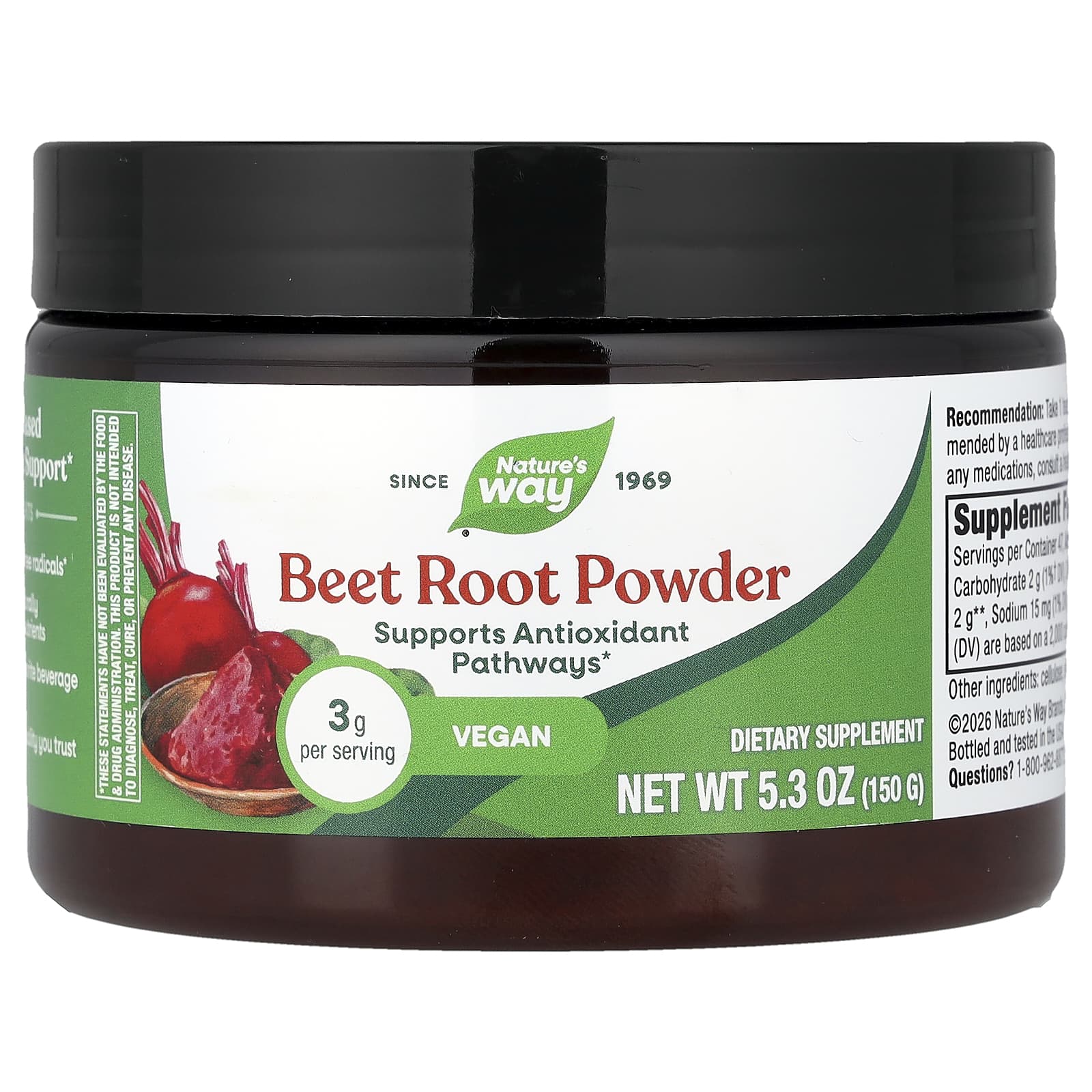 Корень свёклы Nature's Way Powder, 150 г, порошок