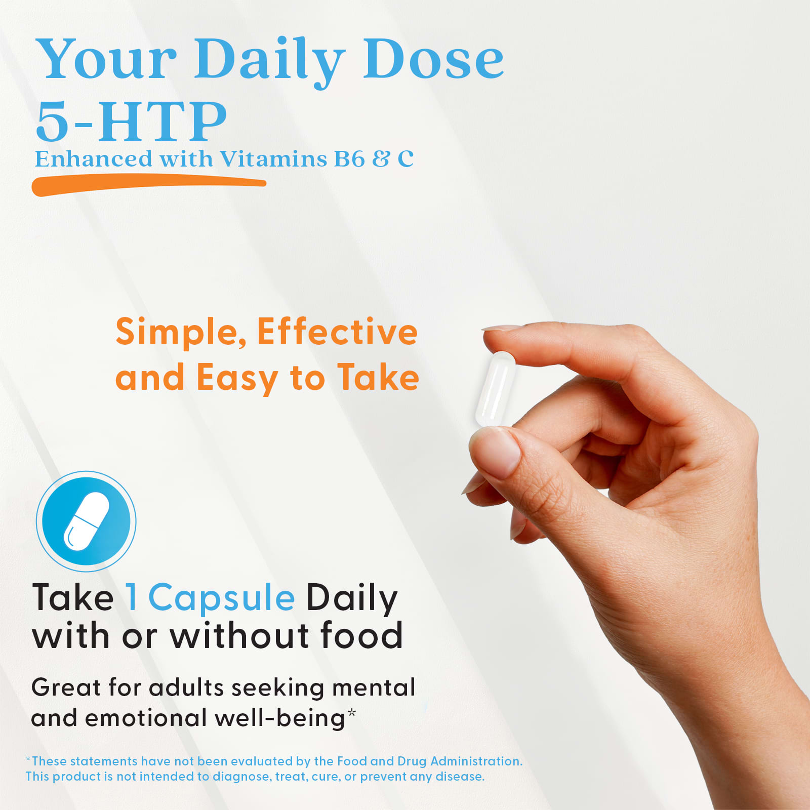 Витамины Doctor's Best 5-HTP Enhanced with B6 and C, 120 растительных капсул — фото 5