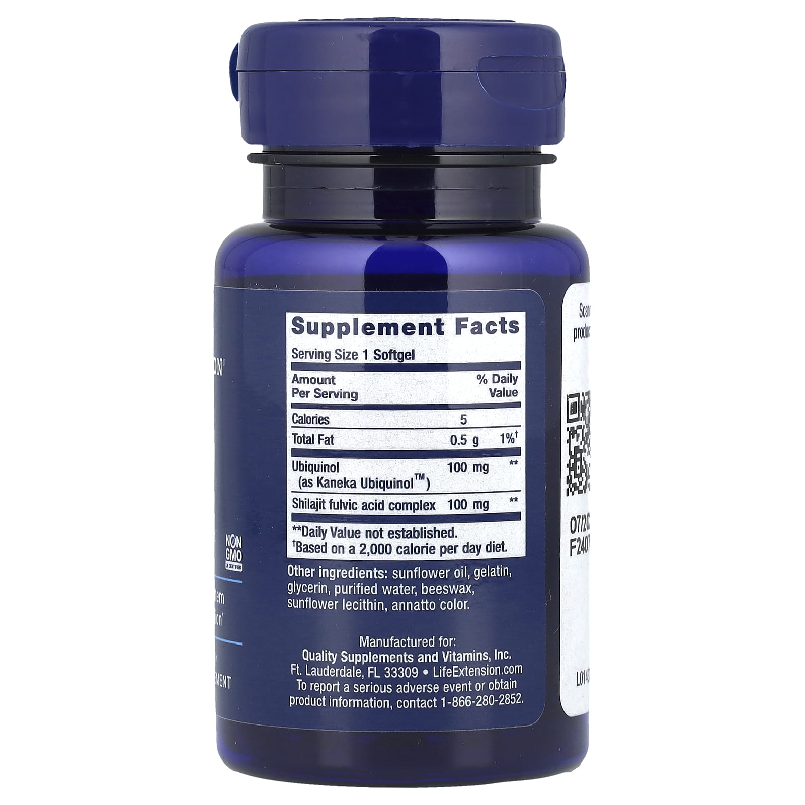 Убихинол Life Extension Super CoQ10 with Enhanced Mitochondrial Support, 100 мг, 30 мягких капсул — фото 2