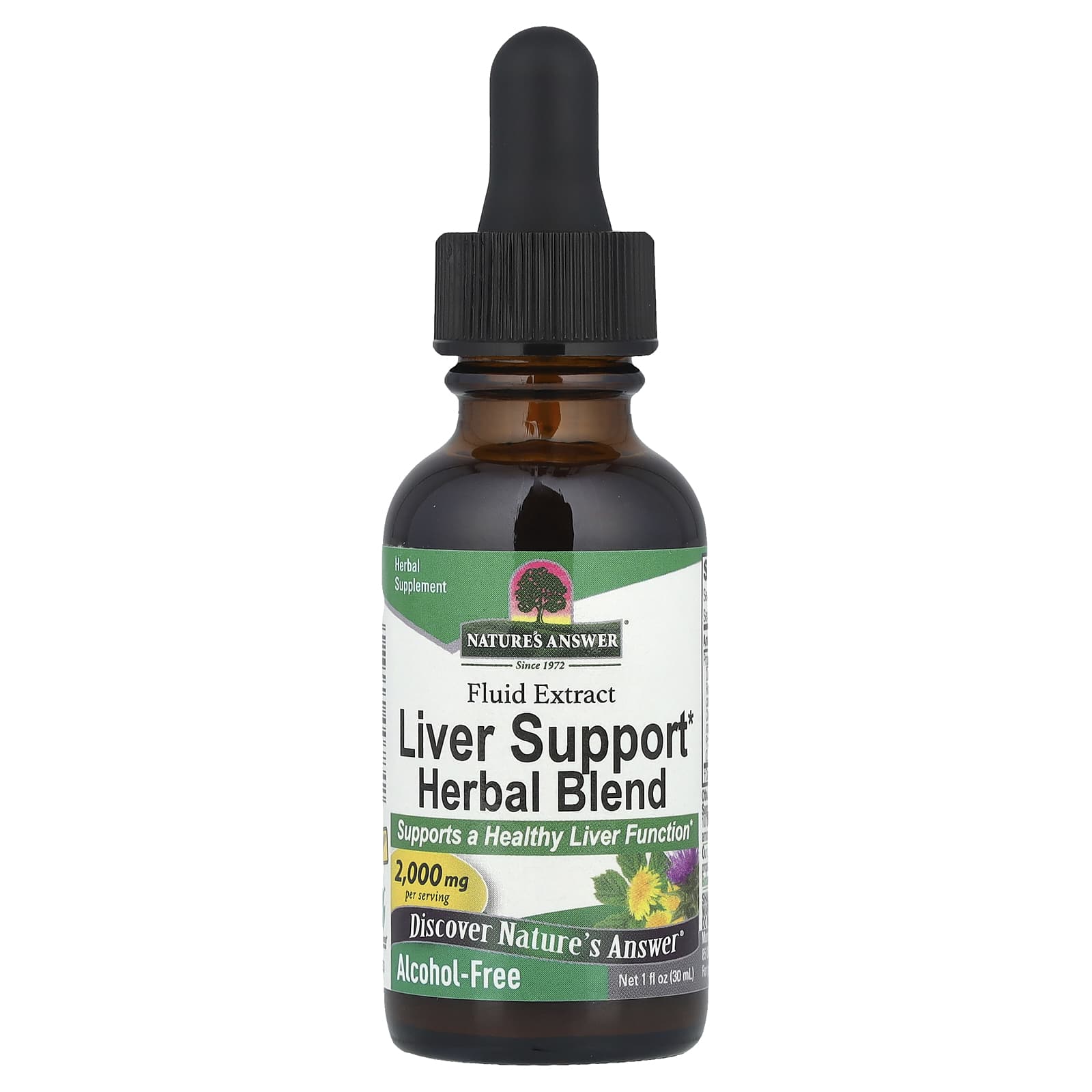 Комплекс для поддержки печени Nature's Answer Herbal Blend Fluid Extract, 2000 мг, 30 мл