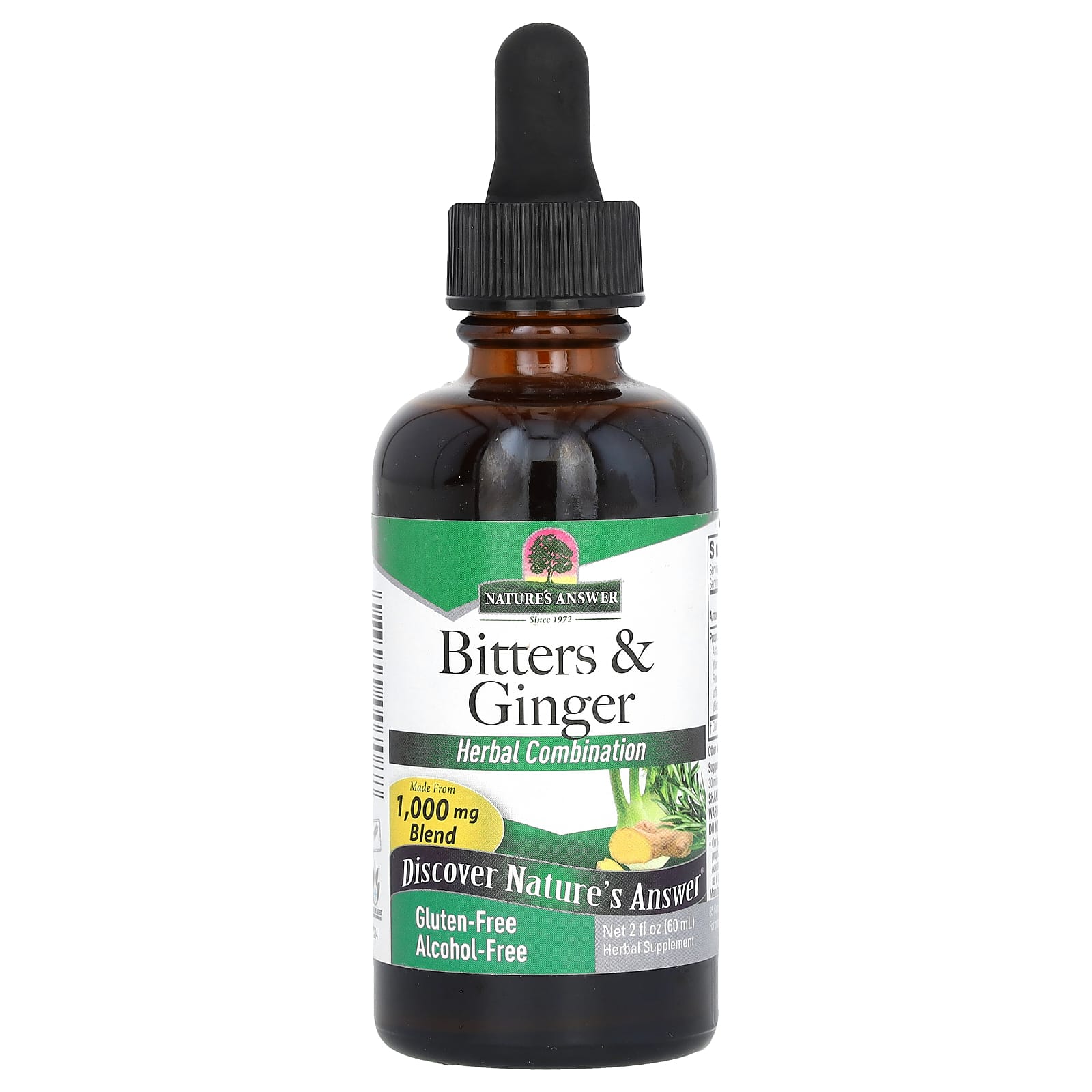 Имбирь Nature's Answer Bitters &, 1000 мг, 60 мл