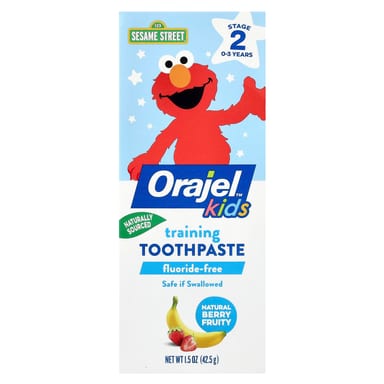 Детская зубная паста Orajel Elmo Fluoride-Free Natural Berry Fruity, оттенок 0-3 Years, 42.5 г