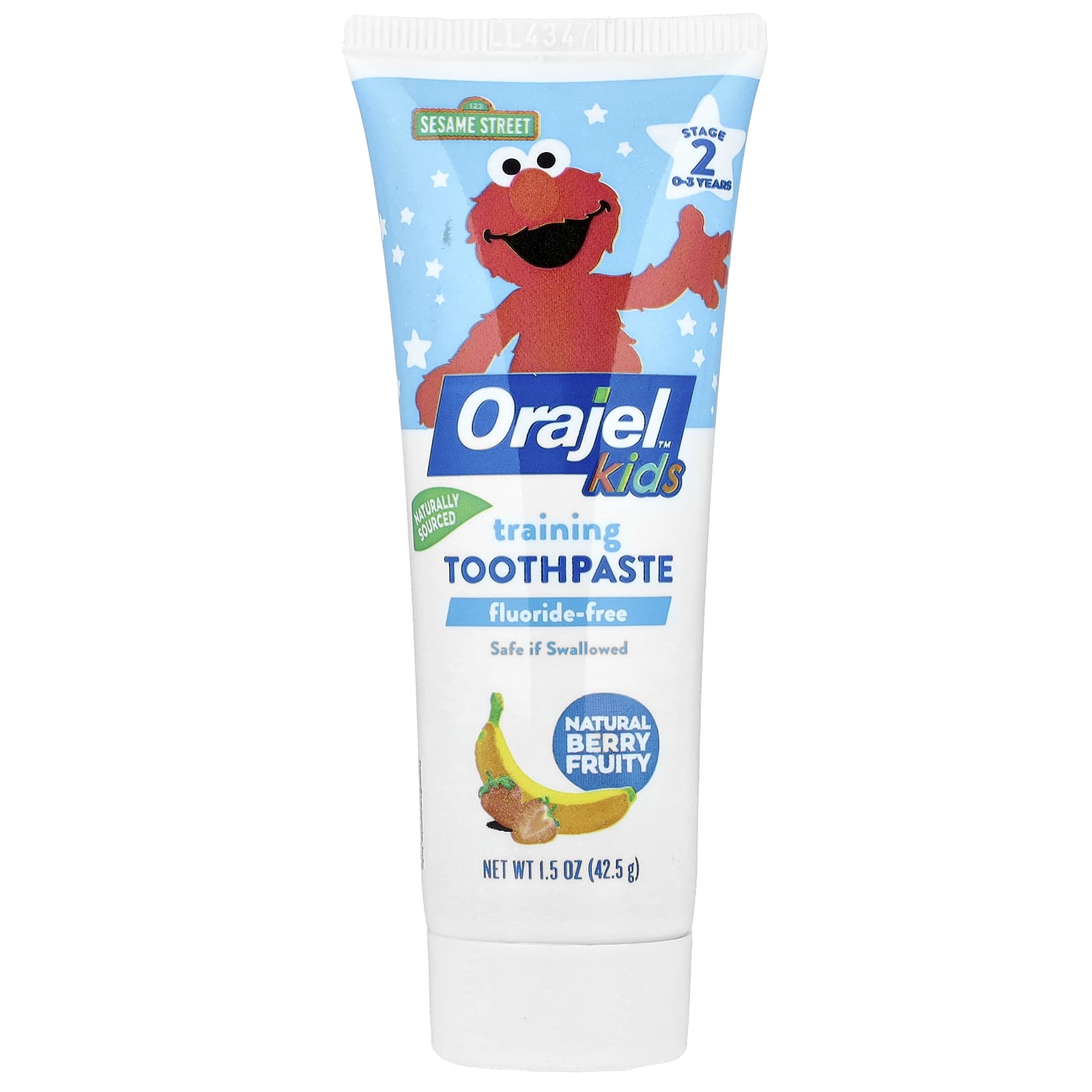 Детская зубная паста Orajel Elmo Fluoride-Free Natural Berry Fruity, оттенок 0-3 Years, 42.5 г — фото 3