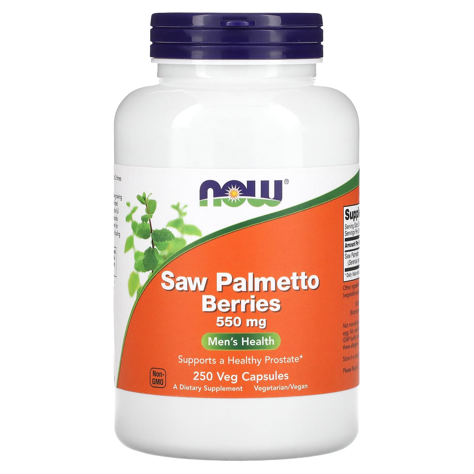 Пальметто NOW Foods Berries, 550 мг, 250 растительных капсул