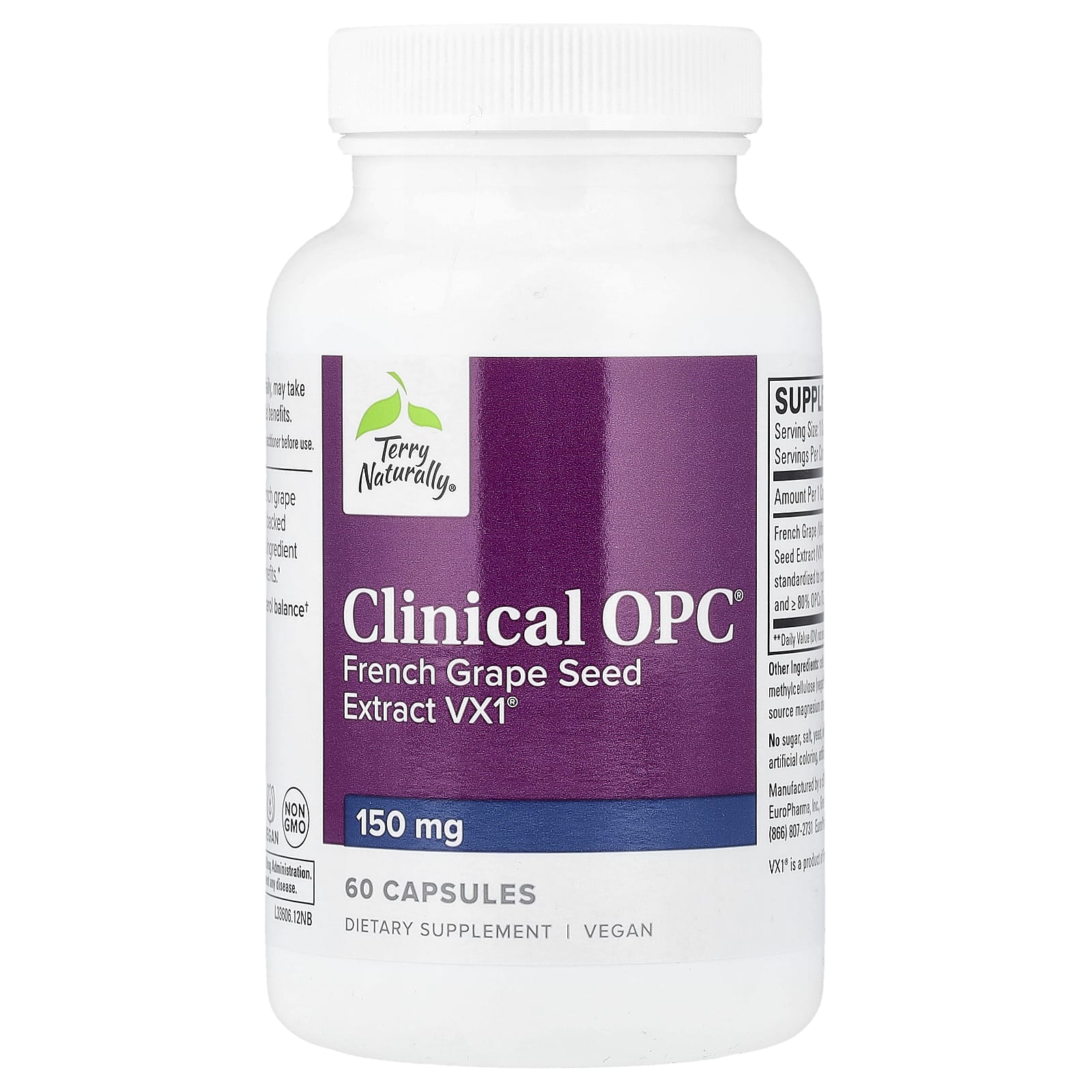Клинический OPC® Terry Naturally, 150 мг, 60 капсул