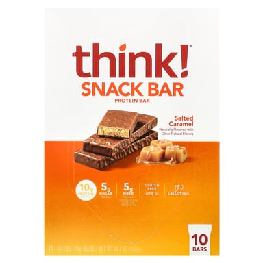 Протеиновый батончик Think ! Snack Salted Caramel, 40 г, 10 шт.