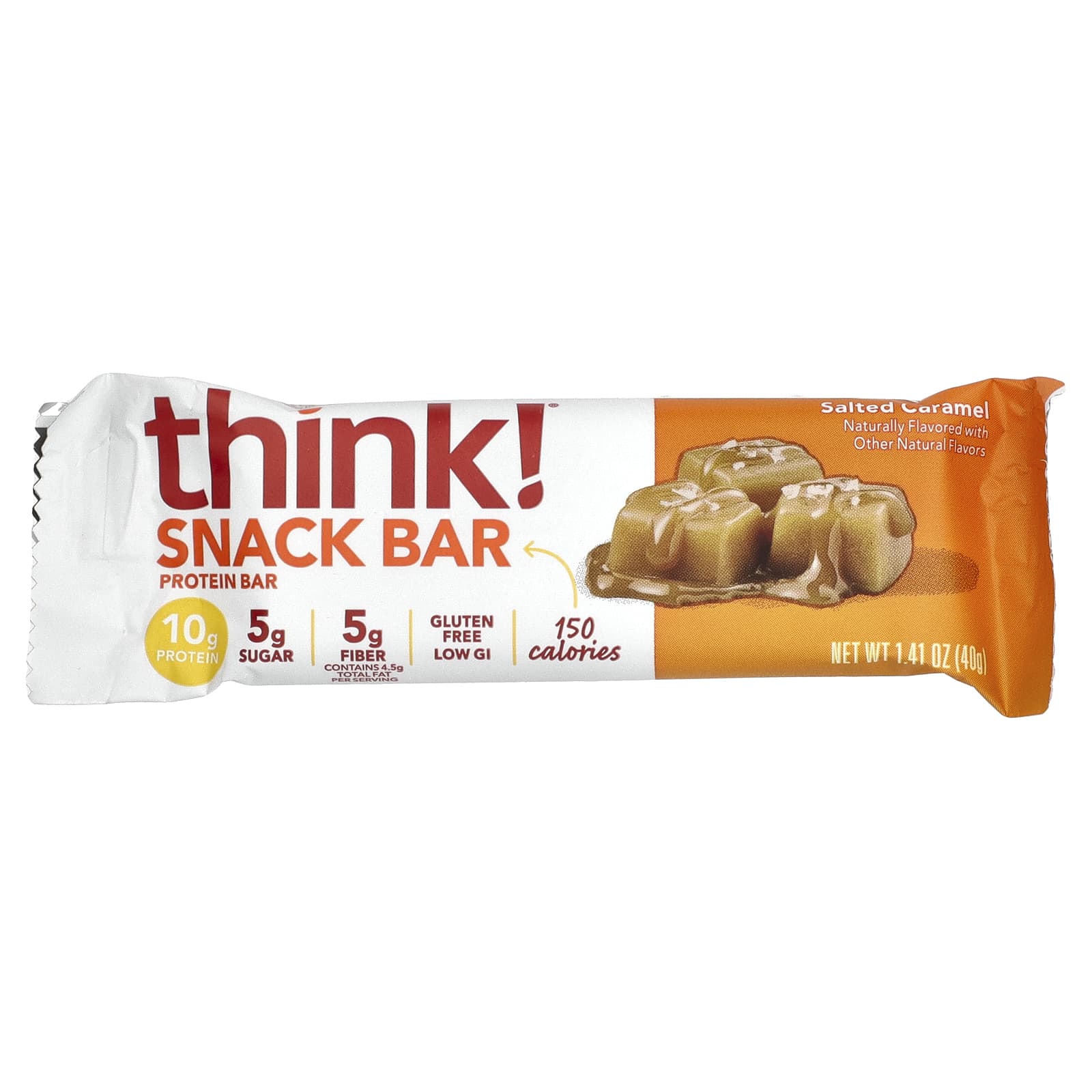Протеиновый батончик Think ! Snack Salted Caramel, 40 г, 10 шт. — фото 3