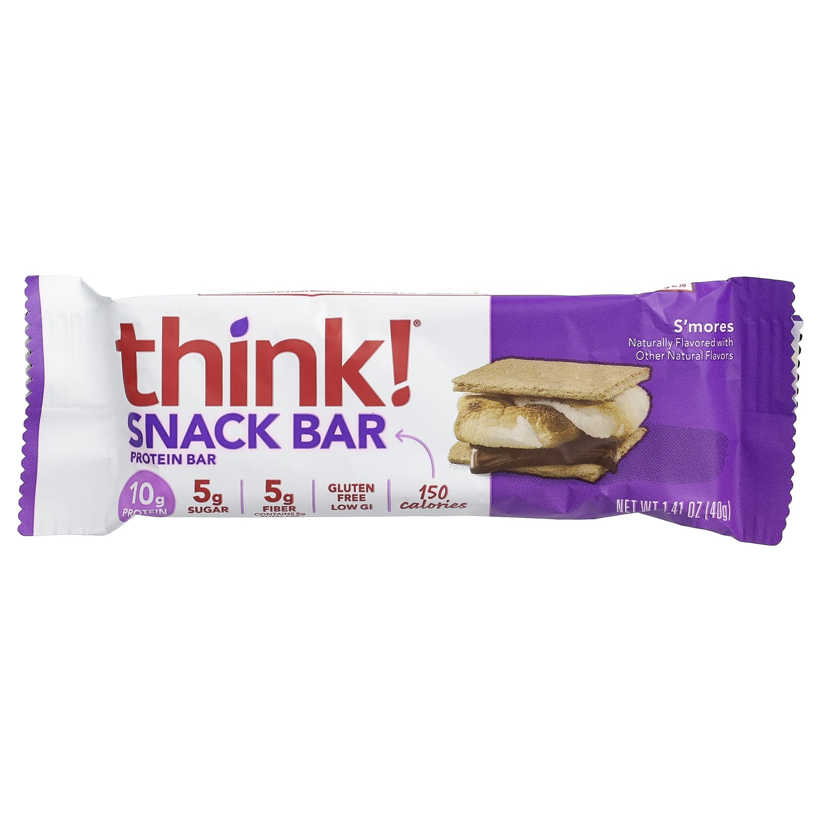 Протеиновый батончик Think ! Snack S'mores, 40 г, 10 шт.