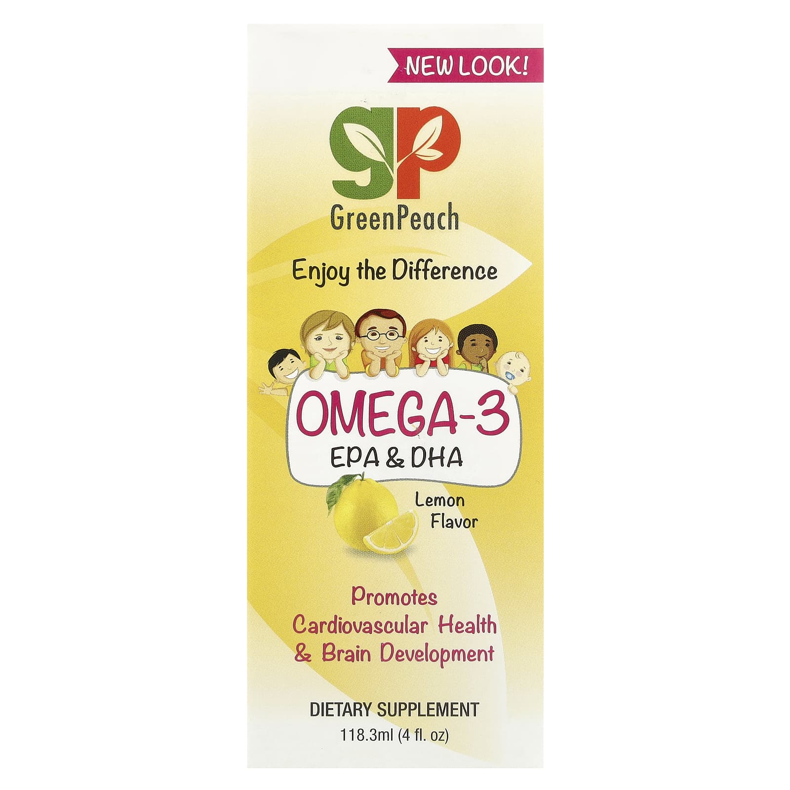 Омега-3 GreenPeach EPA & DHA, вкус Lemon, 118.3 мл — фото 2