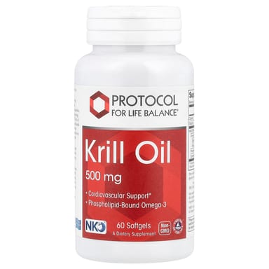 Масло криля Protocol for Life Balance, 500 мг, 60 мягких капсул