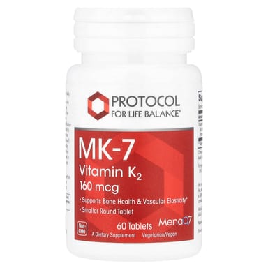 Витамин K2 MK-7 Protocol for Life Balance MK-7 Vitamin K2, 160 мкг, 60 таблеток