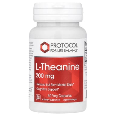 L-теанин Protocol for Life Balance L-Theanine, 200 мг, 60 растительных капсул