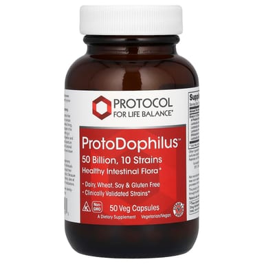 Пробиотик ProtoDophilus Protocol for Life Balance, оттенок 50 Billion, 50 растительных капсул