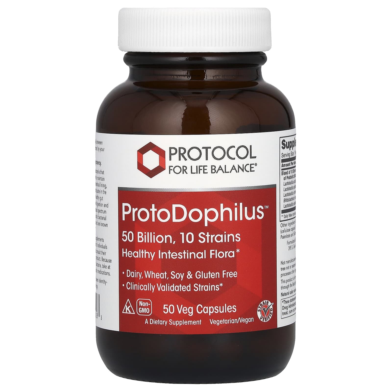 Пробиотик ProtoDophilus Protocol for Life Balance, оттенок 50 Billion, 50 растительных капсул
