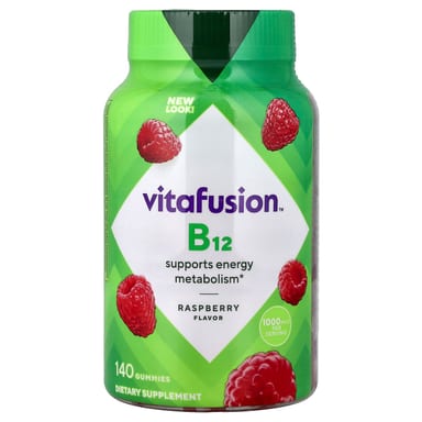 Жевательные витамины VitaFusion, 140 жевательных, малина (500 мкг на жевательную)