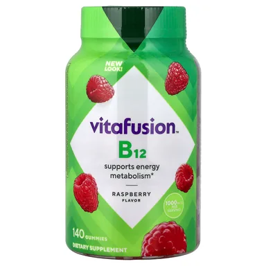 Фото товара: Жевательные витамины VitaFusion, 140 жевательных, малина (500 мкг на жевательную)