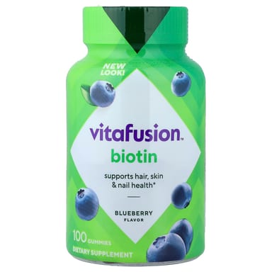 Биотин VitaFusion Gummies, вкус Blueberry, 2500 мкг, 100 жевательных пастилок