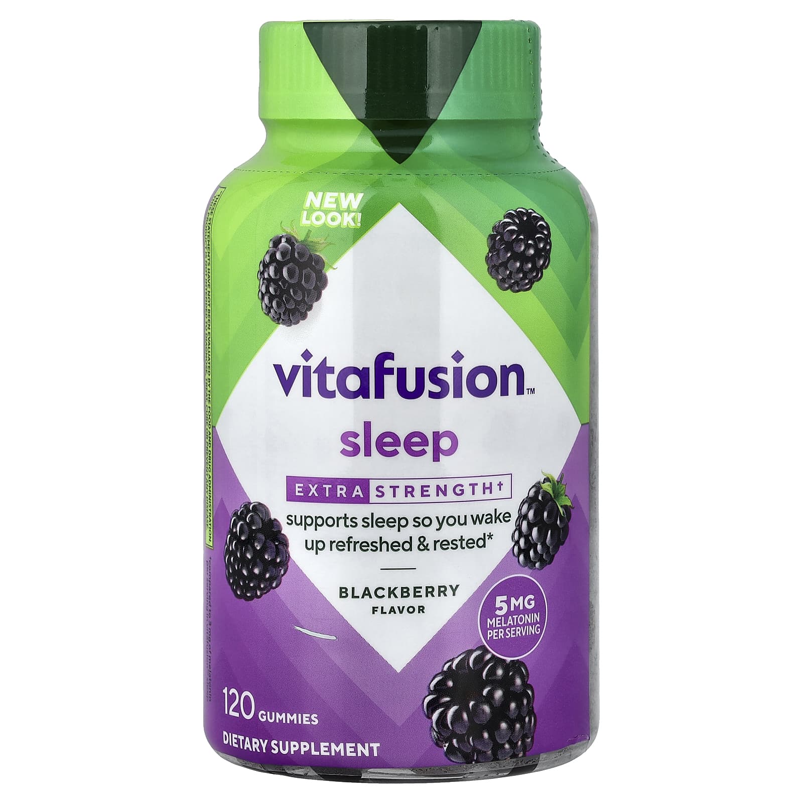 Мелатонин VitaFusion Sleep Gummies, вкус Blackberry, 2.5 мг на пастилку, 120 жевательных пастилок