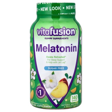 Мелатонин VitaFusion Gummies, вкус Natural White Tea & Peach, 140 жевательных пастилок