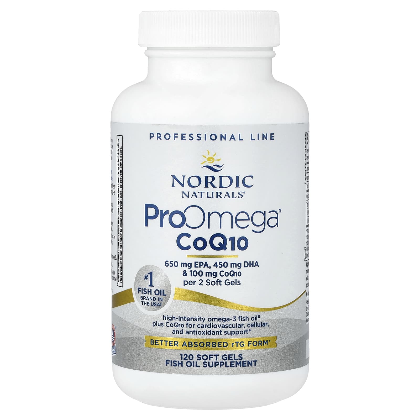 Коэнзим Q10 Nordic Naturals ProOmega®, 120 мягких капсул