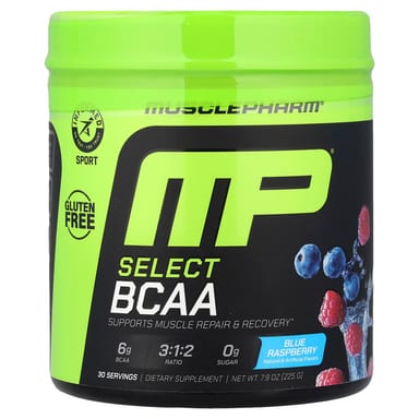 BCAA MusclePharm Select, вкус Blue Raspberry, 225 г