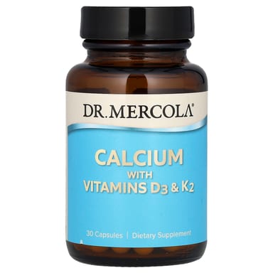 Витамины Dr. Mercola Calcium with D3 & K2, 30 капсул