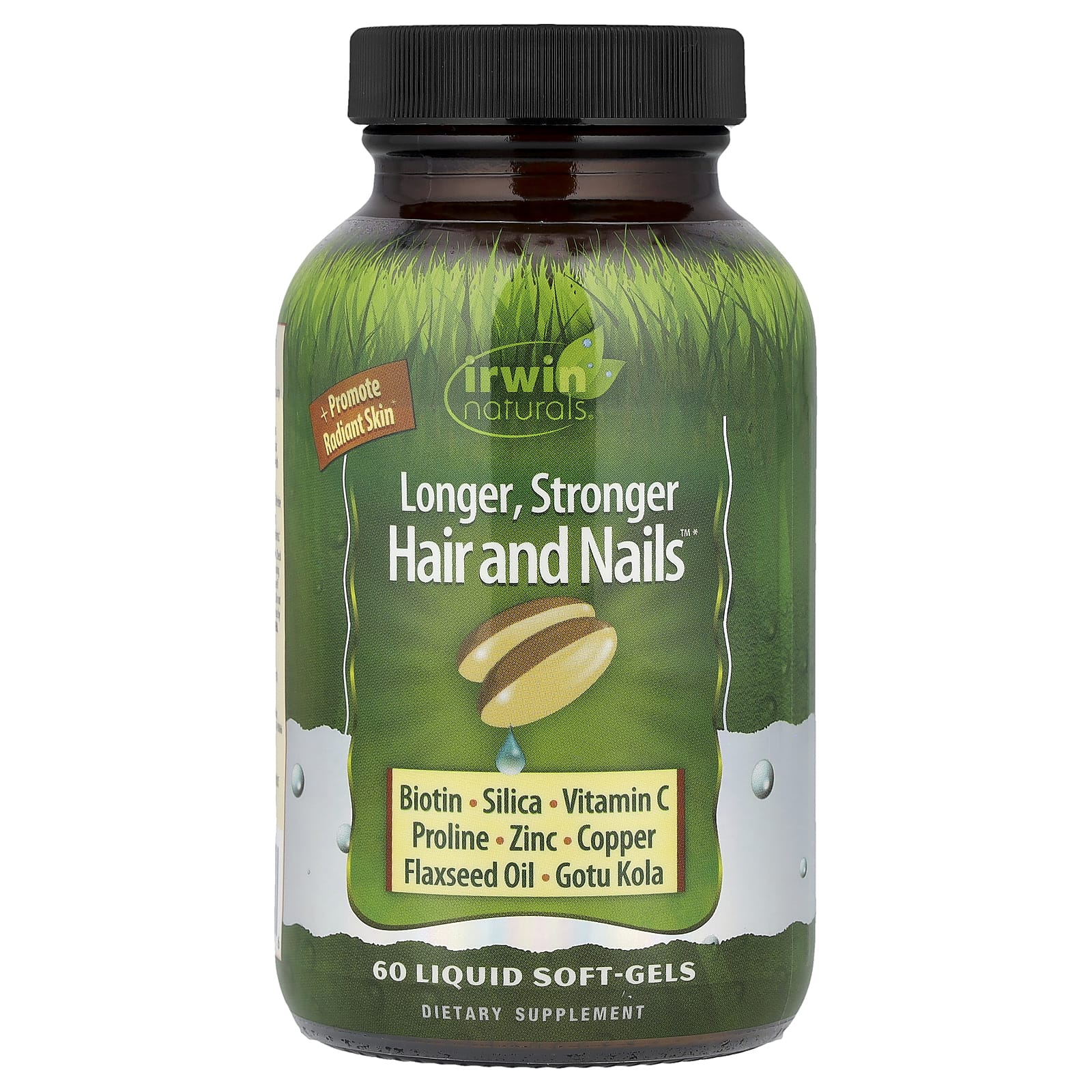 Укрепление волос и ногтей Irwin Naturals, 60 мягких капсул