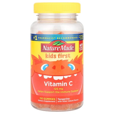 Витамин C Nature Made First® Gummies, вкус Tangerine, 125 мг, 110 жевательных пастилок