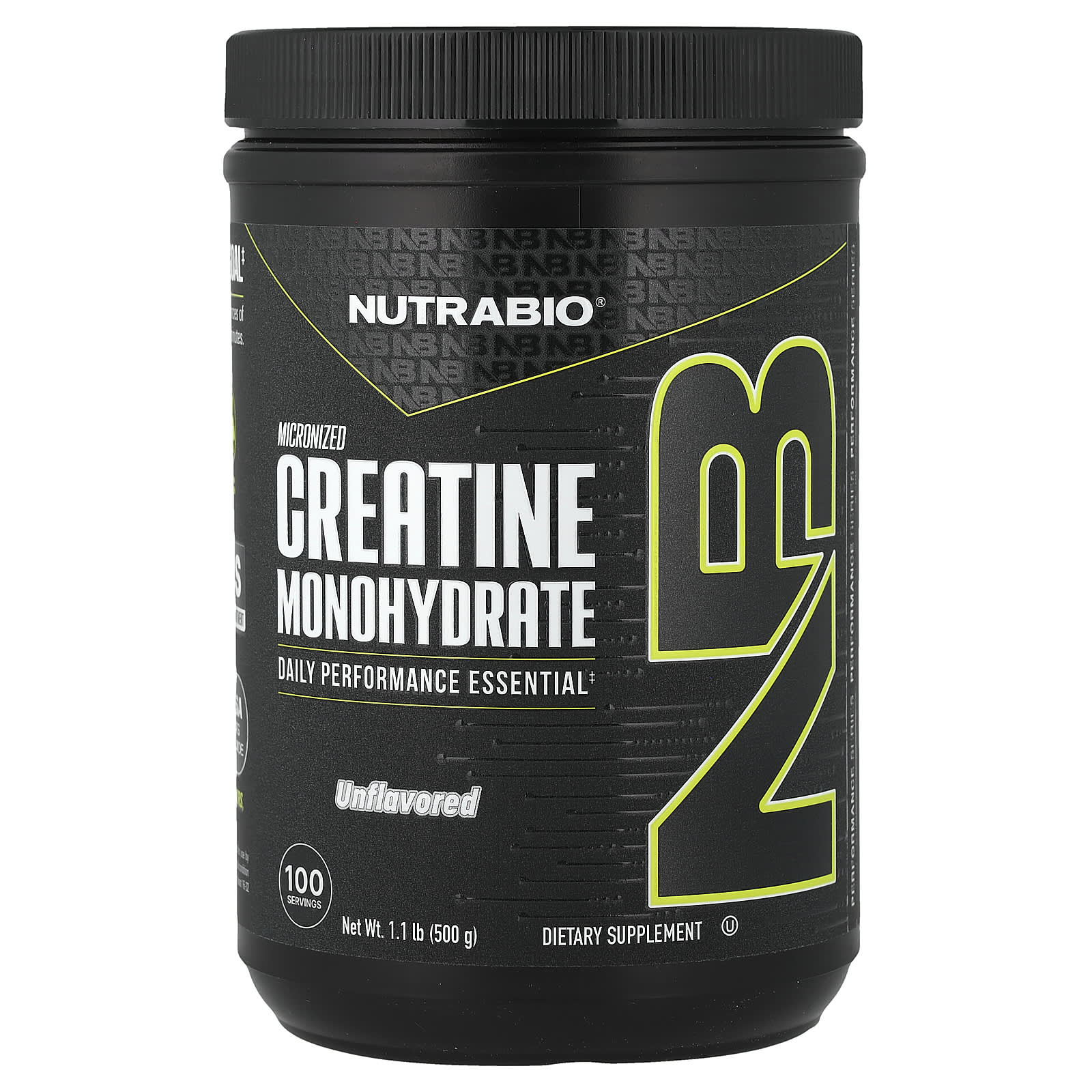 Креатин моногидрат NutraBio Micronized, без вкуса, 500 г, 1. — фото 2