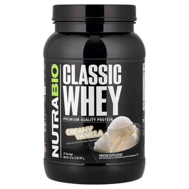 Сывороточный протеин NutraBio Classic, вкус Creamy Vanilla, 907 г