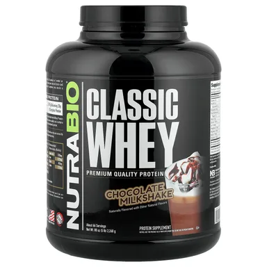 Фото товара: Сывороточный протеин NutraBio Classic, вкус «шоколадный молочный коктейль», 268 г