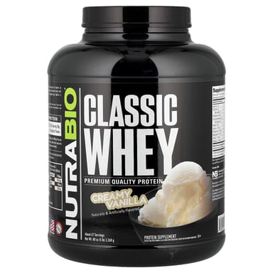 Сывороточный протеин NutraBio Classic, вкус Creamy Vanilla, 268 г