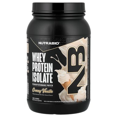 Сывороточный протеин NutraBio Isolate, вкус Creamy Vanilla, 907 г