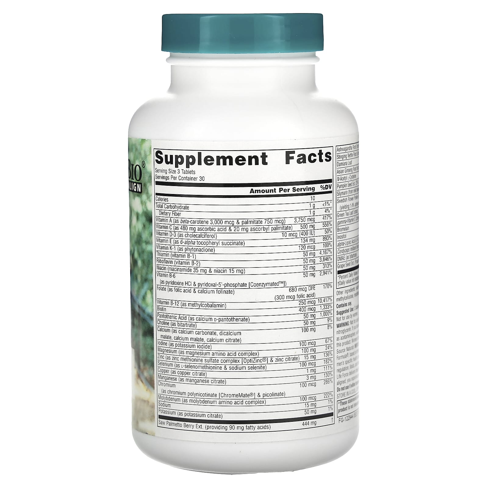 Мультивитаминный комплекс Life Force Source Naturals Men's, 90 таблеток — фото 3