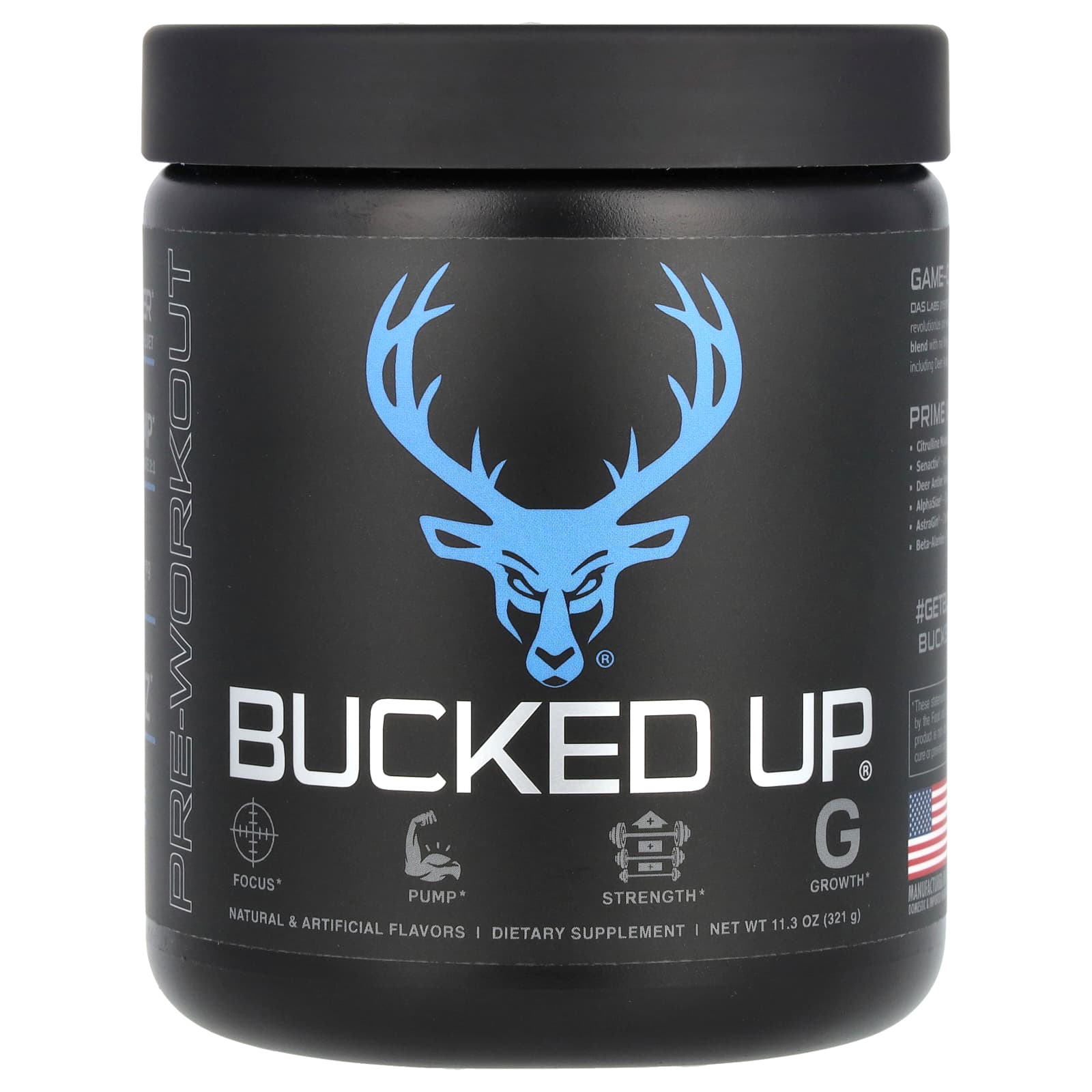 Предтренировочный комплекс Bucked Up Blue Raz, 321 г