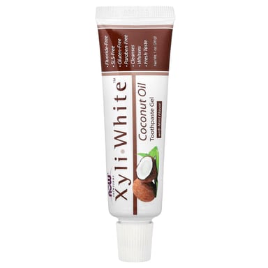 Кокосовое масло NOW Foods Solutions XyliWhite™ Toothpaste Gel Mint, Coconut Oil, Mint, 28 г, гель